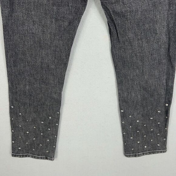 Anthropologie Pilcro Jeans Womens 28 High Rise Slim Studded Rhinestone Denim Y2K - Picture 13 of 16
